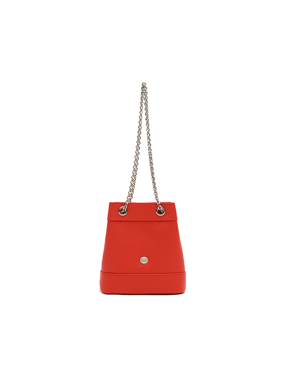 [Spring sale 20% off]   Silver pendant mini chain bag / red