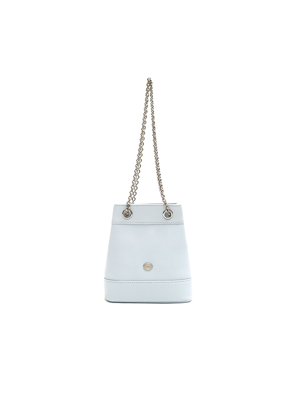 [Spring sale 20% off] Silver pendant mini chain bag / pastel blue